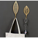 Kleerhaken, 3 stuks, decoratieve haken, plakhaken, bladeren, gietijzer, decoratie, wandhaken, gordijn TieBacks, wandhaken voor het ophangen van sleutels, handdoeken, mantel, tuinhaken, haken