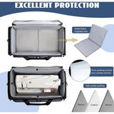 Naaimachinetas groot (zonder machine en accessoires), grijs, draagtas