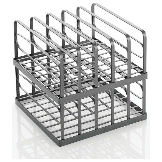 Clutch Organizer – praktische handtassen opbergen met 5 vakken voor clutches, portefeuilles, kaartenetuis enz. – portemonnee houder van kunststof – set van 2 – grafiet