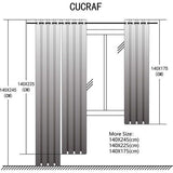 CUCRAF Transparante decoratieve gordijnen voor balkondeur voile gordijnen met ogen faux linnenlook grijs gordijn voor slaapkamer woonkamer