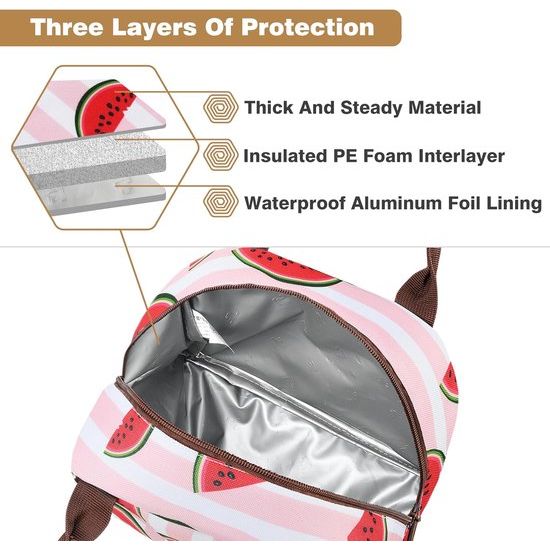 Lunchtas voor kinderen en dames, geïsoleerde lunchtas voor mannen, draagbare koeltas met voorvak, voor werk, school, picknick