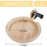 Houten dienblad, kaarsendienblad, decoratie, 28,5 cm, rond, kaarsenbord, houten dienblad, landhuis, kandelaar, decoratief bord, tafeldecoratie, woonkamer