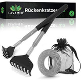 2 x uitschuifbare rugkrabber - 2-pack stevige roestvrijstalen rugkrabber met 58 cm lange telescopische arm in een set van 2 als krabhulpmiddel voor krabben en kruipen op de rug