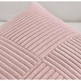 Set van 2 kussenslopen, corduroy, 60 x 60 cm, roze, effen, wollig, kussensloop, decoratief kussen, decoratie voor bank, slaapkamer, woonkamer, balkon