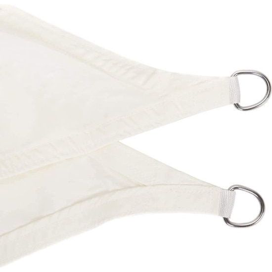 Zonnezeil, waterdicht, driehoekig, 3 x 3 x 4,25 m, zonwering, uv-bescherming, windscherm, geschikt voor buitenruimtes zoals tuin en balkon, terras, beige