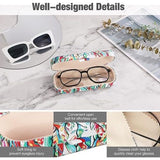 Hardcase brillenkoker, PU lederen brillenetui, krasbestendige draagbare brillenbox met reinigingsdoek, harde schaal, etui, brillenorganizer, brillenopslag voor zonnebril leesbril