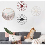 Distressed Metalen kompas wanddecoratie nautische decoratie slaapkamer woonkamer tuin kantoor wandbehang strand thema woondecoratie (zwart)