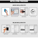 Toiletpapierhouder zonder boren, met plank, toiletpapierhouder, mat zwart, zelfklevend, met 2 kleefhaken, roestvrij staal