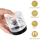 plastic opbergcontainers, opbergdoos keuken 8-delige opbergcontainerset (0,2L+0,4L+0,5L+1L) met deksel, opslagcontainers, cornflakes opbergdoos voor opslag granenmeel theekruiden