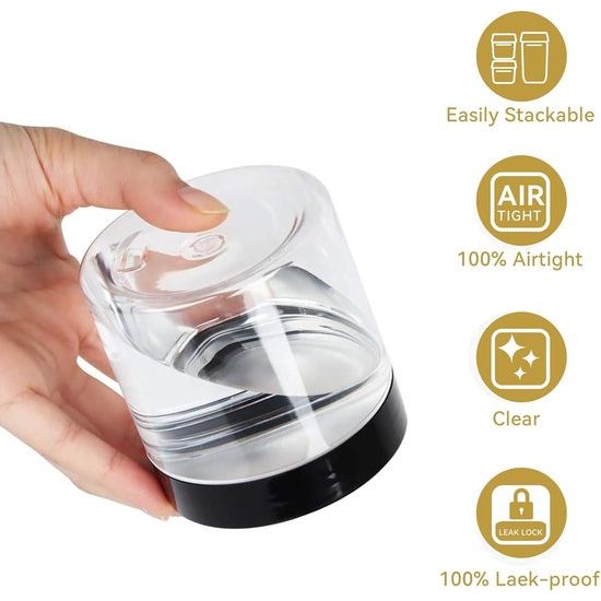 plastic opbergcontainers, opbergdoos keuken 8-delige opbergcontainerset (0,2L+0,4L+0,5L+1L) met deksel, opslagcontainers, cornflakes opbergdoos voor opslag granenmeel theekruiden
