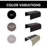 Bankbak voor bank en bank met antislipbasis. Gewogen pagina's. Geschikt voor vierkante stoelarmen. (donker bruin)