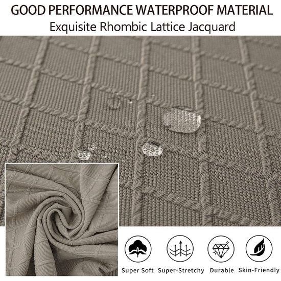 Shell Stoelhoezen Retro Stoelhoezen - Stretch Spandex Print Lounge Hoek - Stoelhoezen voor Eetkamer Keuken Feest Banket Club Home Decor (Taupe, Set van 2)