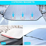 Yomisee Voorruitafdekking voor de winter, autoruitafdekking voorruitafdekking magneet, bevestiging, opvouwbaar, tegen sneeuw, vorst, ijs, zon, stof