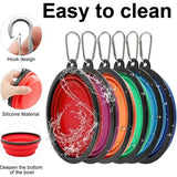 Grote hondenbak, opvouwbaar, 1000 ml, opvouwbare hondenvoerbakken, draagbare hondenwatervoerbak met sluiting, huisdierkattenvoerbeker voor reizen, wandelen (rood + oranje)