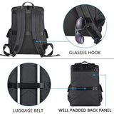 Laptoprugzak 17,3 inch dames heren schooltas dagrugzak waterbestendig grote bagage tablet voor universiteit/reizen/vrouwen/heren-zwart