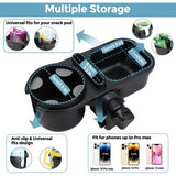 Drankhouder, kinderwagen met opbergdoos en smartphonehouder, universele flessenhouder voor fiets, 360° rotatie, bekerhouder voor elektrische scooter, winkelwagen, rolstoel, rollator, babyzitje