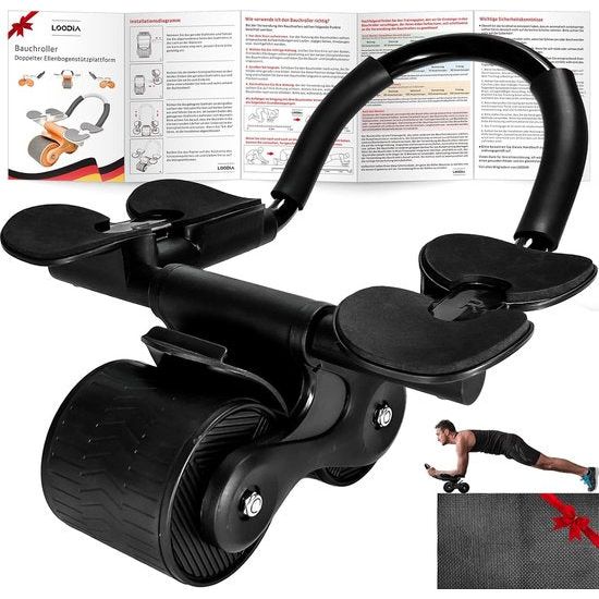Fitness Ab Roller, buikspiertrainer, automatische rebound buikwiel, buiktrainer, buiktrainer, fitnessapparatuur voor thuis, krachttraining thuis