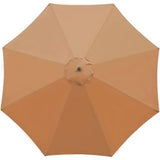 Replacement parasol canopy 8 ribs 3M Market Table Umbrella Waterproof UV Protection Khaki