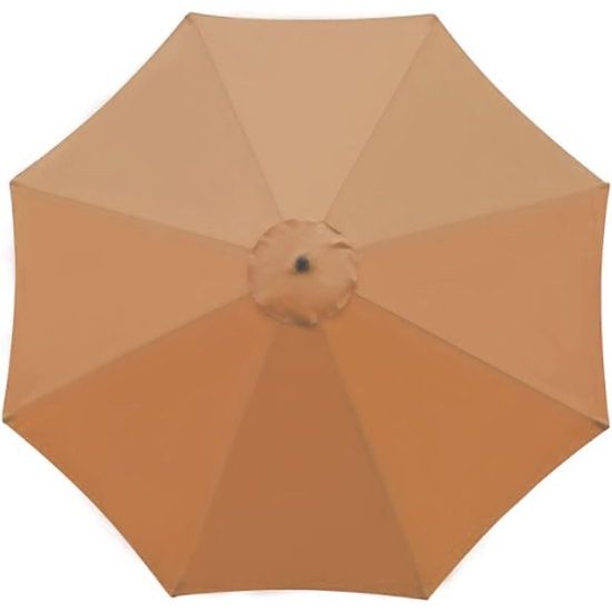 Replacement parasol canopy 8 ribs 3M Market Table Umbrella Waterproof UV Protection Khaki