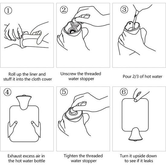 3-in-1 warmwaterkruikriem, zachte riem + warmwaterkruik 1 liter, zachte warmwaterkruik afdekking voor taille, rug, benen, nek en schouders, geschikt voor volwassenen en kinderen