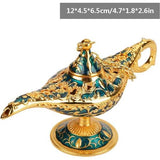 Aladdin Lamp, Metal Carved Hollow Legend Lamp Hollow Aladdin Magic Genie Light Desired Pot Decoration