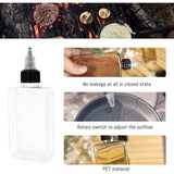 4-pack kleine campingoliedispenserflessen, 100 ml lekvrije knijpkruidenfles met schroefdop, doseerflessen voor buiten voor olie, soja, saus, azijn, 4 stuks