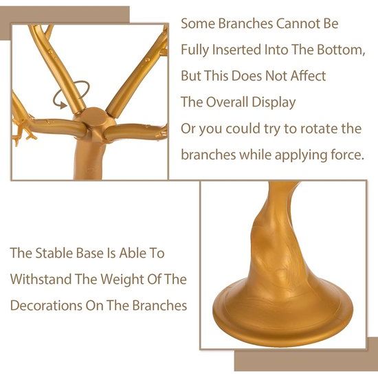 Kunstdecoratie boom wensboom kerstboom voor tafels bruiloft feest, perfect voor Pasen, oogstfeest, thuis, festival, feest, Kerstmis, bruiloft, receptietafel, decoratie, goud