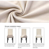 Stoelhoezen, set van 4 of 6 stuks, door stretchaandeel universeel te gebruiken, afneembare stoelovertrek, beschermhoes, voor thuis, in de eetkamer, maar ook voor een moderne bruiloft, decoratie hotel, restaurant