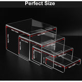 8 stuks acryl afstandhouders voor display, 4 niveaus, transparante standaard voor cupcakes, funko popfiguren, cosmetica, verzamelobjecten, display