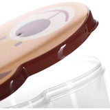 8-delige set voorraaddozen van kunststof - vershouddoos in 4 maten - voorraaddozen voor camping, picknick, school en kinderdagverblijf (8 stuks - beer/panda)