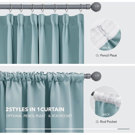 Verduisteringsgordijn met plooiband