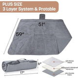 Campingdeken, waterdicht, outdoor deken, slaapdeken, reisdeken, zanddicht, warm, picknickdeken, fleece mat voor camping, outdoor, picknicks, reizen, stranden, honden en thuisgebruik