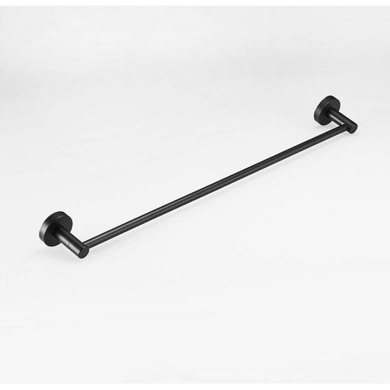 Badkamerhanddoekhouder in zwarte uitvoering 50 cm muurbeugel gemaakt van RVS Leekayer