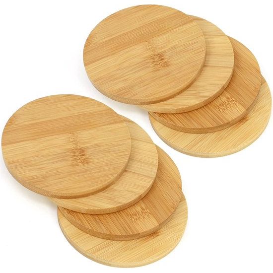 bamboe onderzetters, ronde onderzetters, onderzetters, onderzetters, diameter 11 cm, rond, 0,9 cm dikte (8 stuks)