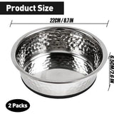Hondenbak voor grote honden, 2 stuks hondenbak, roestvrij staal, met antislip siliconen voerbak voor grote, middelgrote en kleine honden, hondenbak voor hondenvoer en watervoerbak, voederbak voor hond