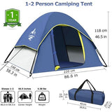 Kampeertent, Koepeltent voor 2 personen, Familietent voor kamperen en picknick, Tenten waterdicht en winddicht, Pop-up tent voor rust in de achtertuin, Outdoor vrijetijdsactiviteiten en bijeenkomsten
