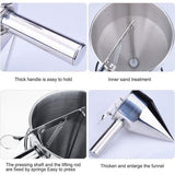 Pannenkoeken, deegdispenser, roestvrij staal, deegdispenser, baktrechter voor thuis, keuken, bakkerij, cake, desserts, kookgereedschap, roestvrij staal, zilver