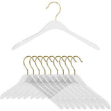 20 stuks acryl hangers transparante acryl kleerhangers met draaibare gouden haak luxe glanzende kleerhangers standaard kleerhangers met antislip inkepingen