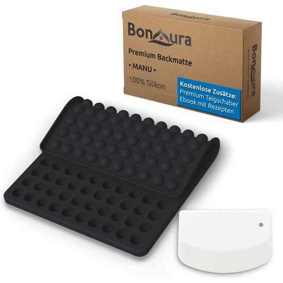 Bakmat hondenkoekjes met recepten (2 cm) I siliconen bakmat voor hondenkoekjes I hondenkoekjes bakvorm met deegschraper