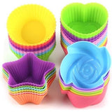 AVANA Herbruikbare muffinvormen van hoogwaardig silicone, milieuvriendelijke muffinvormpjes, cupcake, bakvormen, muffinvormpjes, 8 kleuren, set van 36