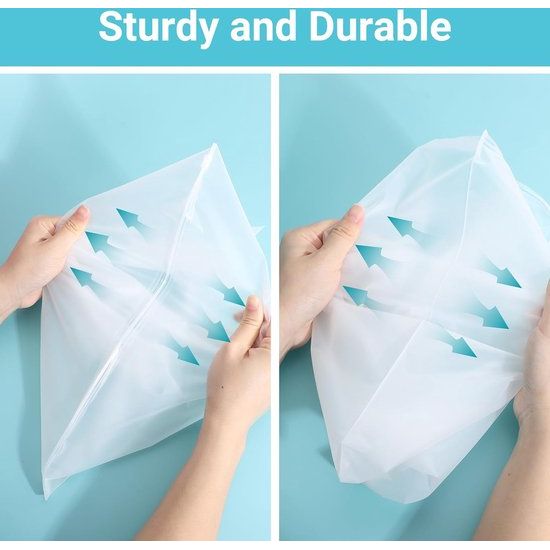 Reistas, 50 stuks ritszakken, 40 x 35 cm, plastic zakken, afsluitbaar voor kleding, ritszak, reistas voor documenten, sieraden, speelgoed (vorst)