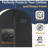 Premium kledingtas 60 x 120 cm, materiaaldikte 120 GSM, kreukvrij, ademende pakkentas, gemakkelijk mee te nemen, opvouwbare reiskledinghoes, voor pakken, jurken, jassen, avondjurken, kledingtassen, lang