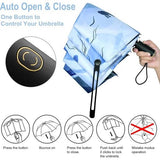 Paraplu, parasolparaplu, UV-bescherming voor buiten, automatisch opvouwbare paraplu voor dames, winddicht, regendicht, mini-paraplu, zakparaplu's met 8 ribben voor volwassenen en kinderen, reisparasol