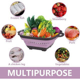 Opvouwbare vergietset, BPA-vrij siliconen voedselvergiet Milieuvriendelijk, niet-giftig en gemakkelijk schoon te maken Hittebestendig Pasta Groentevergiet Vaatwasmachinebestendig 3-delige set (roze)