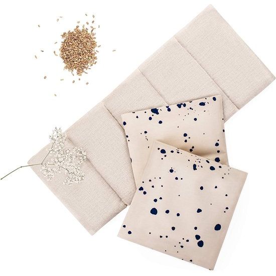 Warmtekussen, korrelkussen, met wasbare katoenen overtrek, voor ontspanning van de spieren, nekkussen voor de opslag van warmte en koude