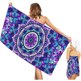 Strandhanddoek, microvezel, badhanddoek, 180 x 80 cm, sneldrogend, strandlaken, zandvrije strandhanddoek, reishanddoek voor reizen, zwemmen, strand, sport