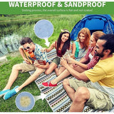 waterdicht, picknickdeken, katoen, waterdicht, stranddeken, 199 x 140 cm, katoenen campingdeken op het strand, camping, park, irriteren, grijs