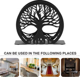 Servethouder Vrijstaande moderne servethouder met boomdesign tafel-zakdoekdispenser van metaal verticale servetten opbergorganizer zwart