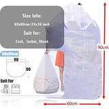 Waszak voor wasmachine, voor dessous, sokken, panty's, kousen en babykleding, afmetingen 60 x 90 cm voor 5 kg was, 2 stuks
