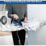 t Opvouwbaar met wandmontage, kleine strijkplank, compacte strijkplanken opvouwbaar, ruimtebesparend, strijktafel voor stoomstrijkstation, strijkplank, tafelstrijkplank, mouwstrijkplank, 92 cm x 31 cm